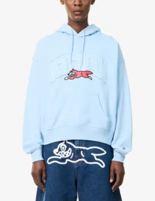 ICECREAM College Logo-Appliquéd Cotton Hoody detail 3