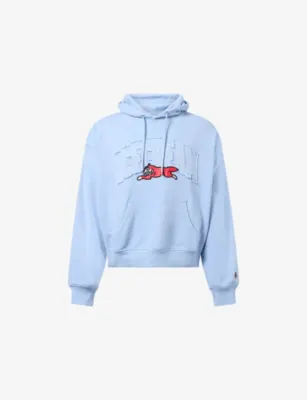 ICECREAM College Logo-Appliquéd Cotton Hoody