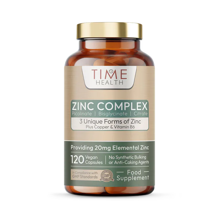Time Health Triple Zinc Complex - Picolinate, Bisglycinate & Citrate - General Wellbeing