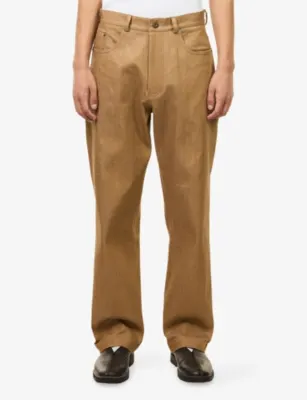 LABRUM LONDON Slim-Fit Denim Trousers in SAND, additional product view 3