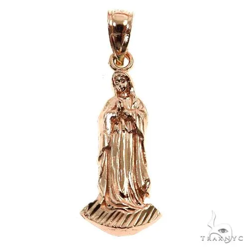 MARYAM - CLOSE OUT 10K Gold Virgin Mary Charm Pendant 67554 in Rose – Pendant