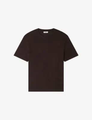 SANDRO Crewneck linen-jersey T-shirt - BUTTER CREAM detail 3