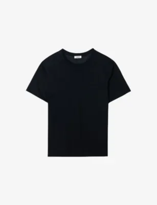 SANDRO Crewneck linen-jersey T-shirt - BUTTER CREAM