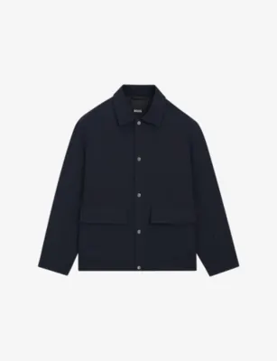 BOSS Relaxed-Fit Collared Woven Jacket