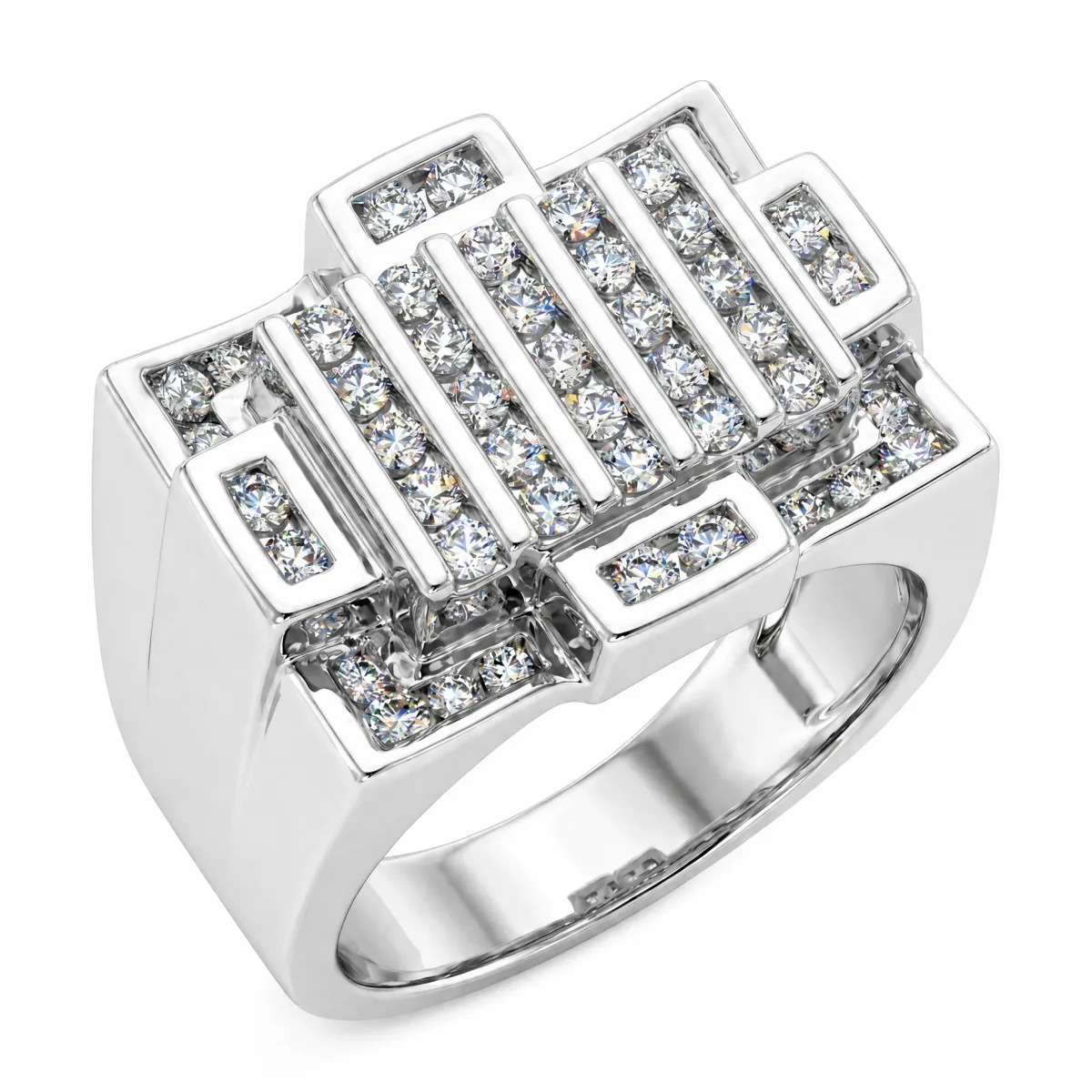 MARYAM - For Him SILVER Silver Diamond Crown Ring 25651 in 11 – Ring