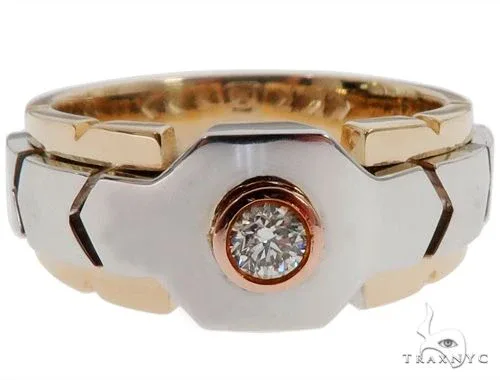 RINA - For Him FACTORY 14k Three Tone Gold Diamond Ring 64662 in 9.5 – Ring