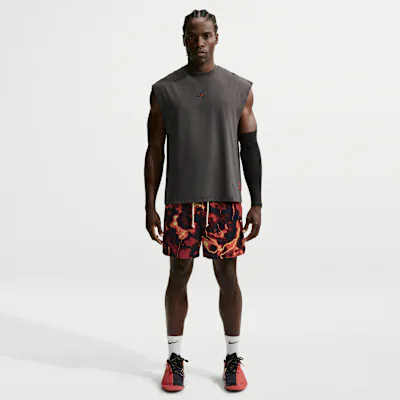 Nike Standard Issue Men's Dri-FIT 12.5cm (approx.) Mesh Basketball Shorts - Burgundy Crush/Obsidian/Pale Ivory