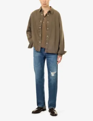 FRAME Relaxed Straight-Leg Denim Jeans detail 2