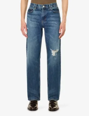 FRAME Relaxed Straight-Leg Denim Jeans detail 3