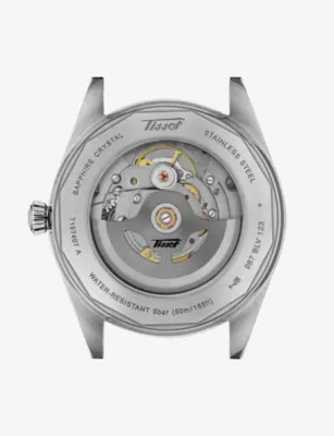 TISSOT Visodate Stainless-Steel Automatic Watch 39mm in BLACK, additional product view 3