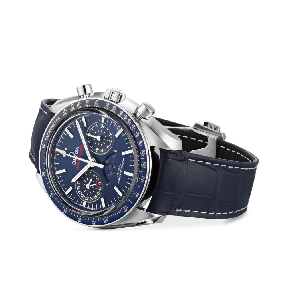Omega Speedmaster Moonphase Co-Axial Master Chronometer Chronograph Mens Watch in Blue, additional product view 2