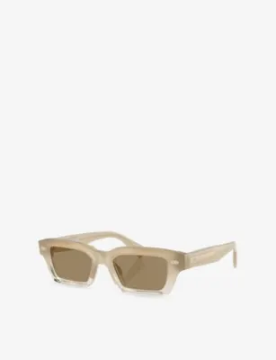 BRUNELLO CUCINELLI BC4019S Marla Rectangle-Frame Acetate Sunglasses detail 2