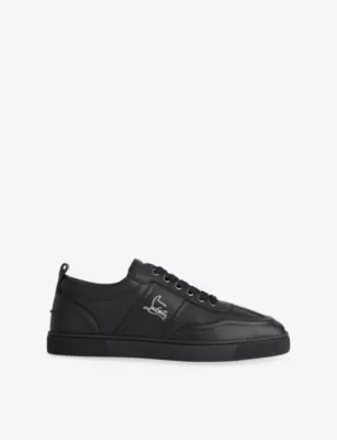 CHRISTIAN LOUBOUTIN Retero Flat Leather Trainers - EUR 42 / 8 UK MEN in BLACK – Mens | Trainers | Lace up trainers