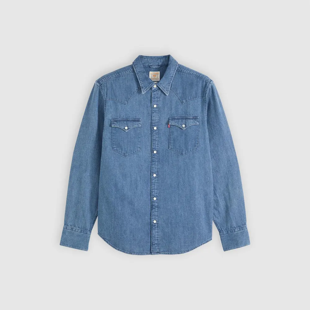 Levis Men's Barstow Western Standard Esta Long Sleeve Denim Shirt