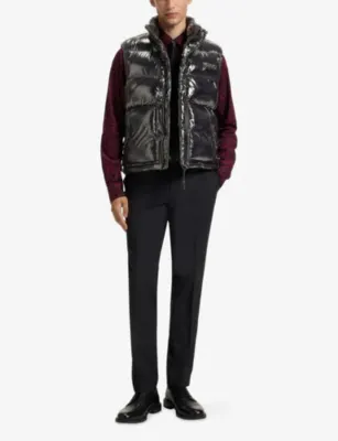 HUGO Branded Glossy Shell Gilet detail 2