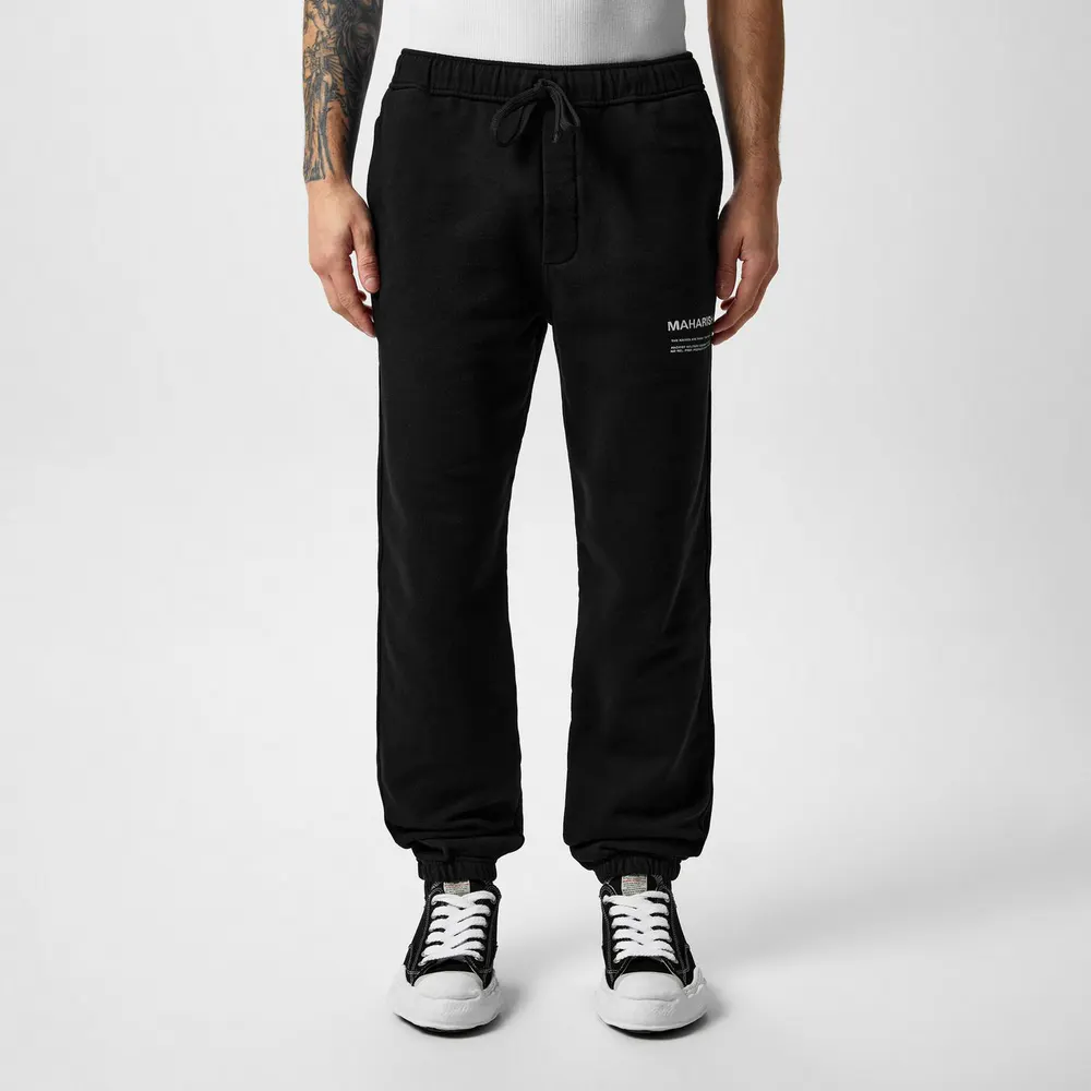 Maharishi Tapered Jogging Bottoms in Black – Clothing
