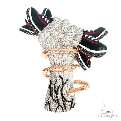 RINA - For Him CUSTOM Custom Made Fist Diamond Pendant 66821 – Pendant
