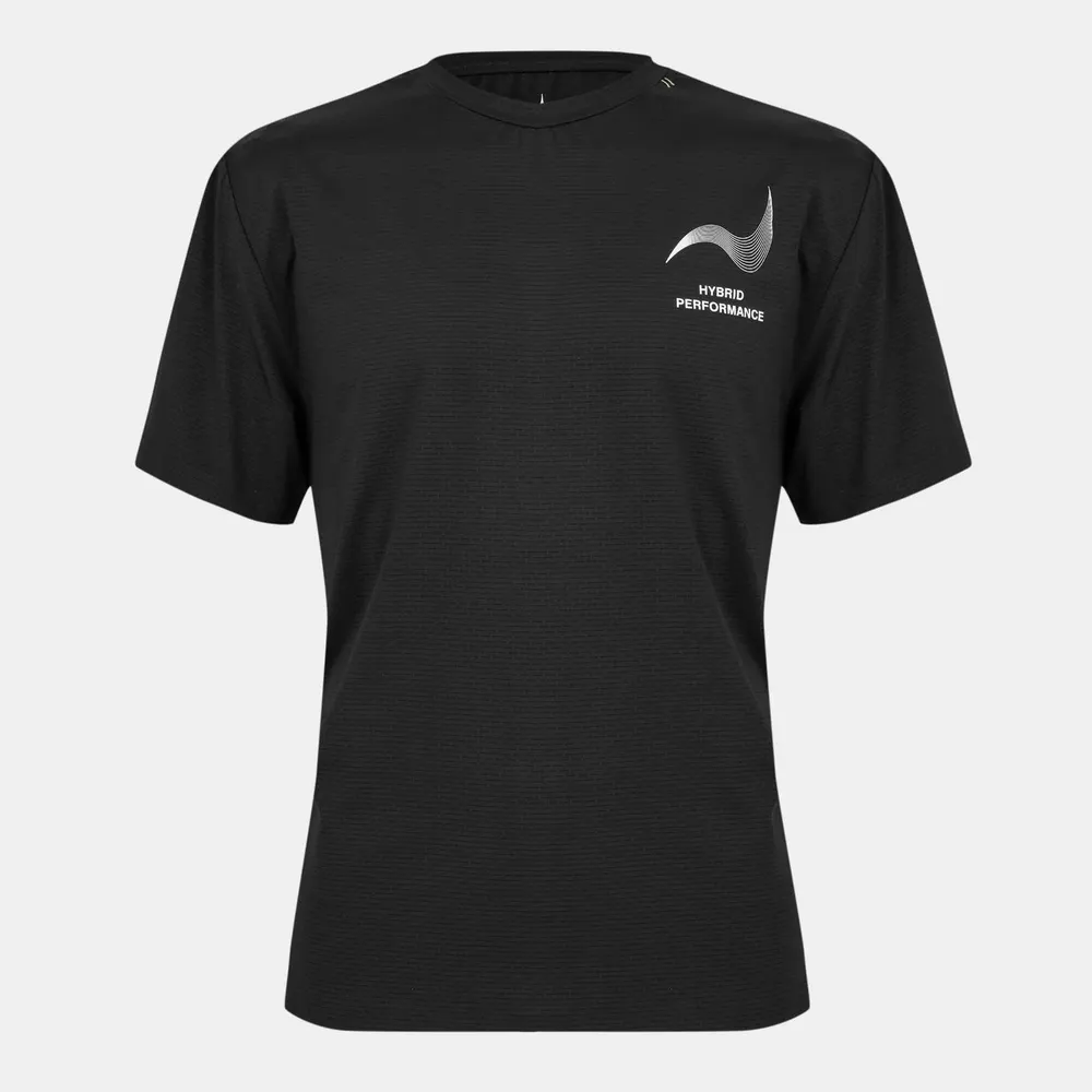 Hybrid Performance Men's Short Sleeve Moisture Wicking Athletic Fit Gym Top