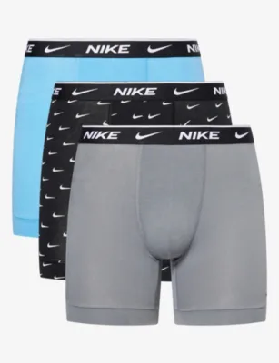 For Him Branded-Waistband Set of Three Stretch-Cotton Boxers in Open – Mens | Underwear & socks | Underwear | Multi Packs