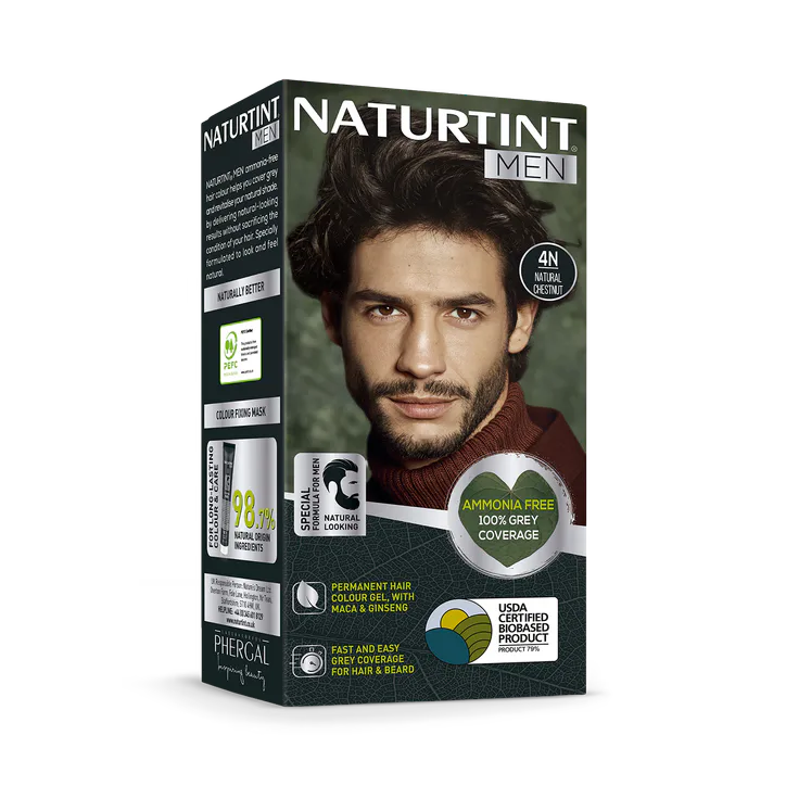 Naturtint Men Permanent Hair Colour Gel 4N Natural Chestnut 170ml