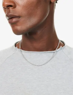 TOM WOOD Rope Rhodium-Plated 925 Sterlin-Silver Chain Necklace detail 2