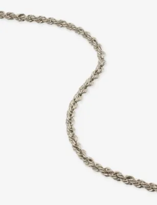 TOM WOOD Rope Rhodium-Plated 925 Sterlin-Silver Chain Necklace detail 3