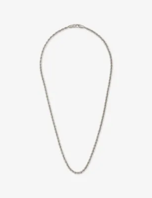 TOM WOOD Rope Rhodium-Plated 925 Sterlin-Silver Chain Necklace