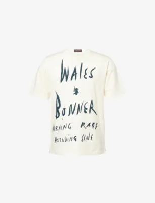 WALES BONNER Raga Text-Print Cotton T-Shirt
