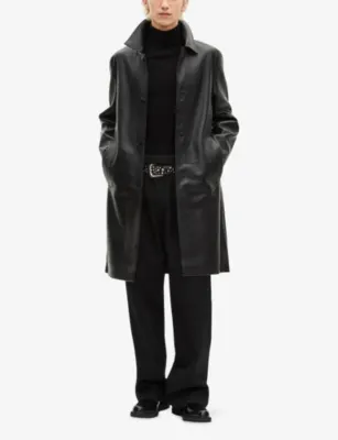 THE KOOPLES Side-Pocket Long Leather Coat detail 2