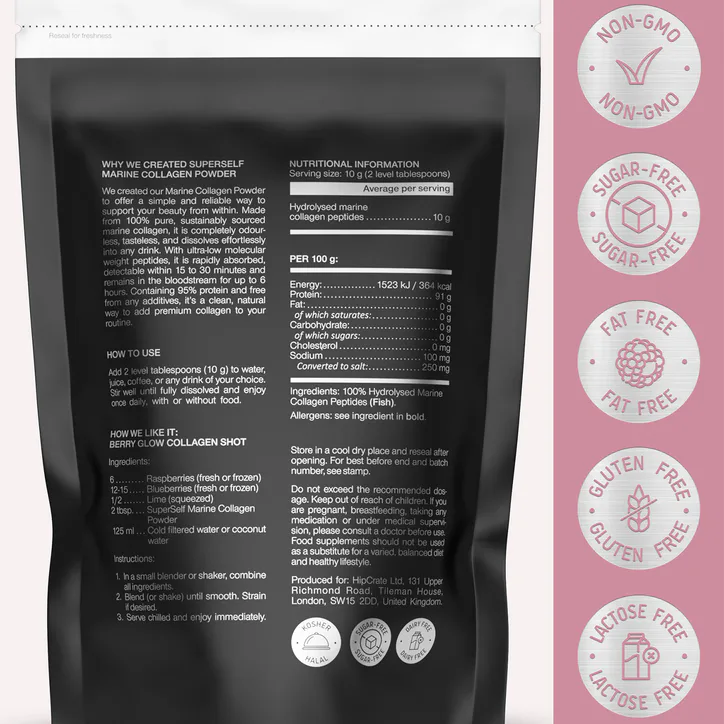 SuperSelf Marine Collagen Powder Odourless 240g detail 3