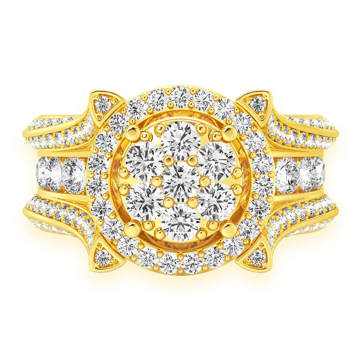 For Him Mosaic Cluster Diamond Ring in Rose Gold / Lab Grown Diamond – Ring