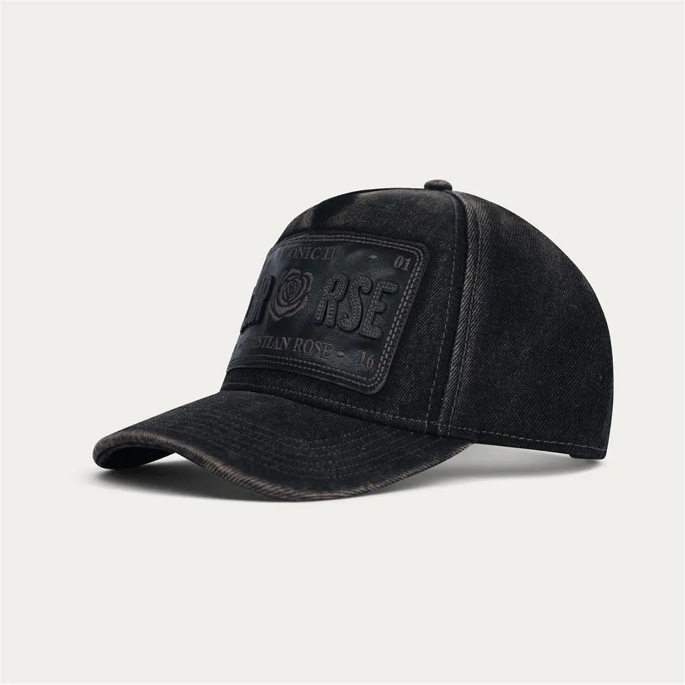 Christian Rose Men's Iconic II Leather Baseball Cap