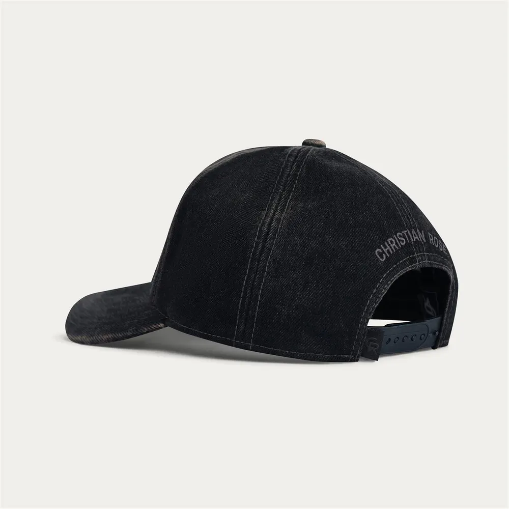 Christian Rose Men's Iconic II Leather Baseball Cap detail 3