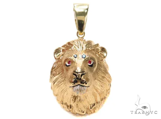 RINA - For Him CUSTOM Custom Lion King Pendant with Ruby 42903 in Rose Gold – Pendant