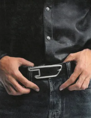 DIESEL D-Logo Buckle Leather Belt - 38 detail 2
