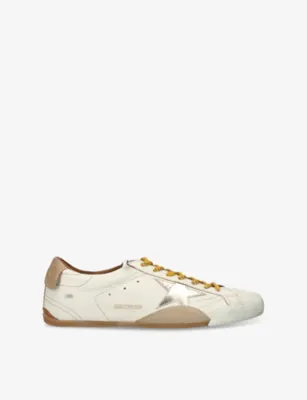 GOLDEN GOOSE True-Star Leather Low-Top Trainers - EUR 40 / 6 UK MEN in WHITE/COMB – Mens | Trainers | Lace up trainers