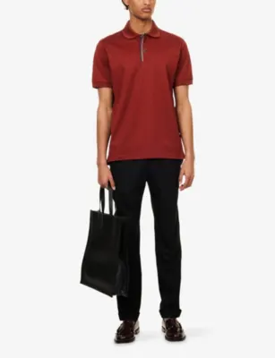 PAUL SMITH Signature Stripe Short-Sleeve Cotton-Pique Polo Shirt detail 2