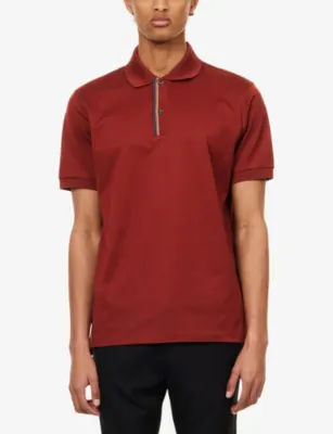 PAUL SMITH Signature Stripe Short-Sleeve Cotton-Pique Polo Shirt detail 3