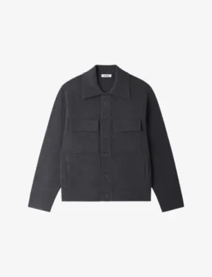 SANDRO Milano Chest-Pocket Knitted Jacket