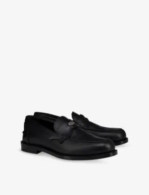 CHRISTIAN LOUBOUTIN Plato Leather Loafers - 13.5 in BLACK, additional product view 3