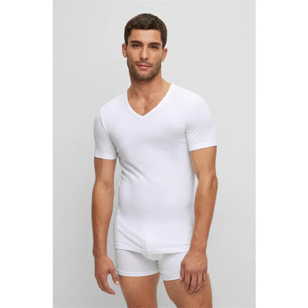 Boss Men's HBB Slm Tirt Slim-fitting Stretch Cotton T-shirt detail 2
