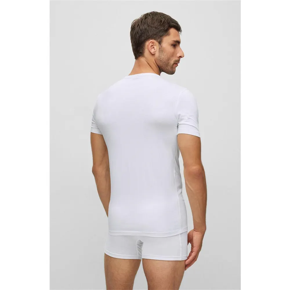 Boss Men's HBB Slm Tirt Slim-fitting Stretch Cotton T-shirt detail 3