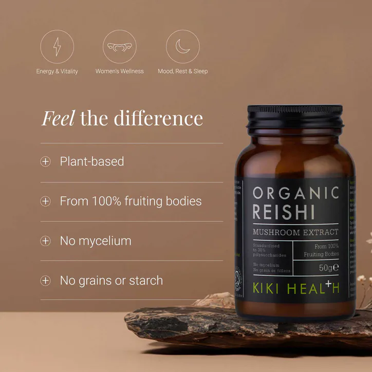 KIKI HEALTH Organic Reishi Mushroom Extract Powder - 50g detail 2