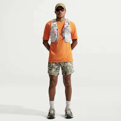 Nike ACG 'Chamo Camo' Men's 6" (15cm approx.) Brief-Lined Trail Running Shorts - Sequoia/Light Army/Summit White