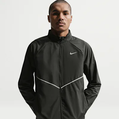 Nike Miler Men's Repel UV Protection Running Jacket - Black/Black
