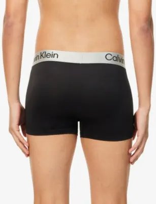 CALVIN KLEIN Brushed Pack-Of-Three Stretch-Woven Trunks detail 3