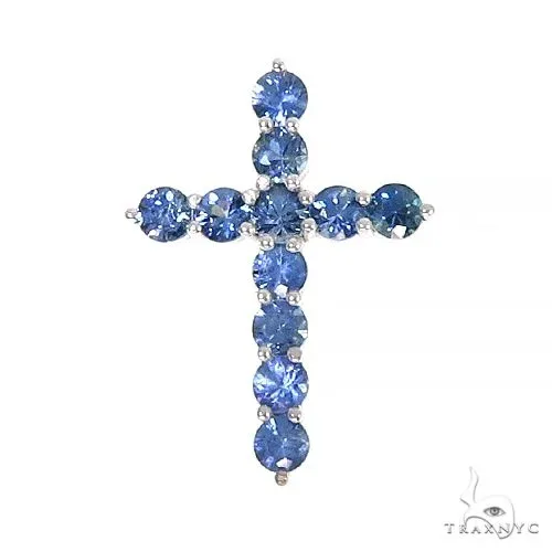 PIA - For Him GEMSTONES Ocean Blue Sapphire Cross 66978 in Rose – Pendant