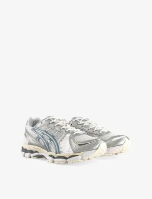 ASICS Gel Kayano 12 Woven Trainers - 9 in WHITE DOLPHIN GREY, additional product view 3