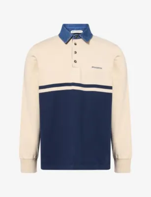 JW ANDERSON Brand-Embroidered Cotton Polo Top