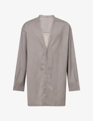 RICK OWENS Concordian Longline Wool Shirt